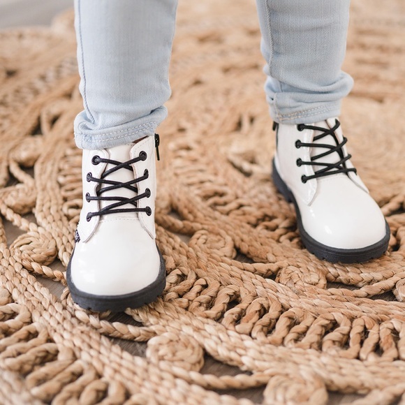 Combat Boots - White Patent - Riley & Co - Picture 6 of 12